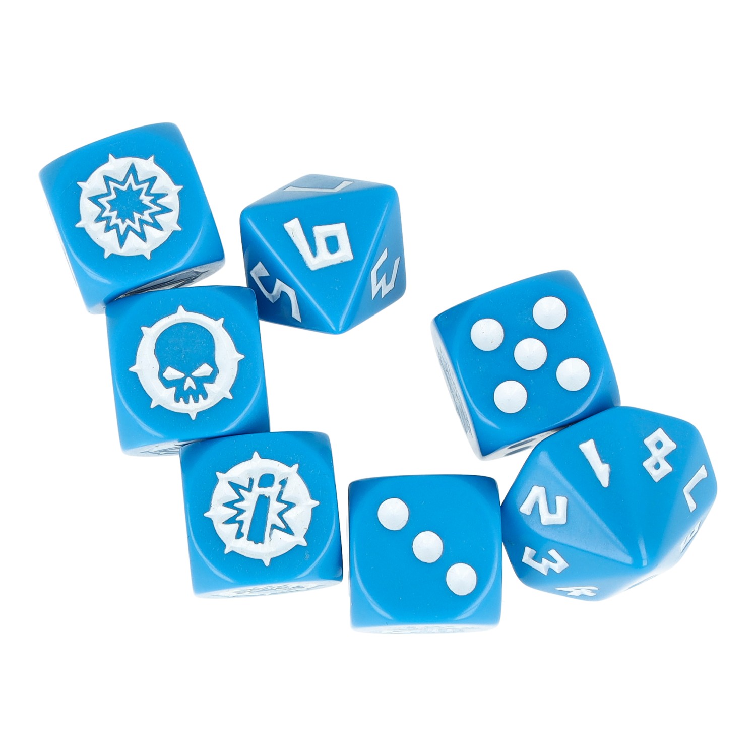 Blood-Bowl-Würfelset (Blau)