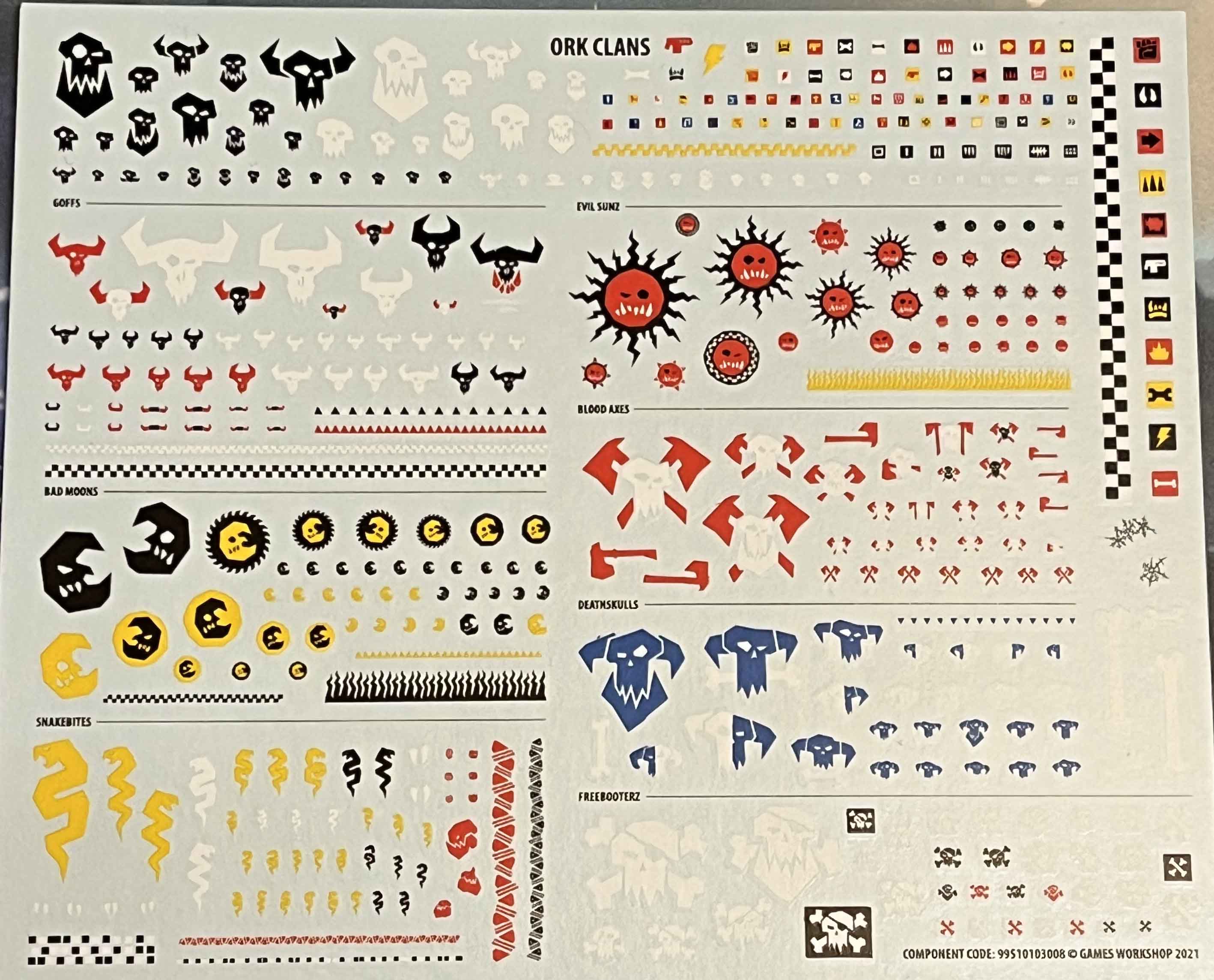 Ork Clans Decal Transfersheet
